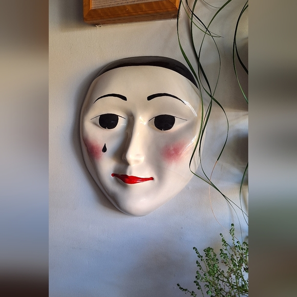 Rare giant Pierrot face to hang on the wall - Picture 5 of 11
